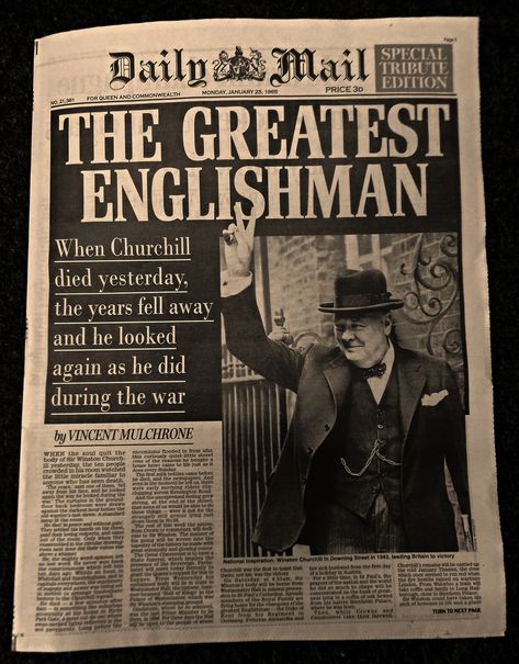 THE GREATEST ENGLISHMAN | Mig_R | Flickr Winston Churchill Photos, Sir Winston Churchill, Winston Churchill Quotes, Newspaper Front Pages, Newspaper Headlines, Historical Newspaper, Vintage Newspaper, Historical Quotes, Historical Moments