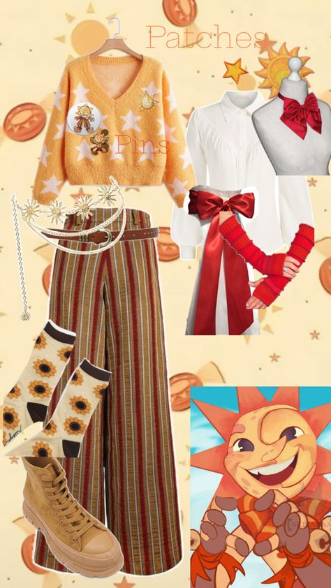 Sun outfit Fnaf Costume, Fnaf Crafts, Fnaf Cosplay, Sun And Moon Drawings, Character Inspired Outfits, Fandom Outfits, Laugh Out Loud, Themed Outfits, Swaggy Outfits