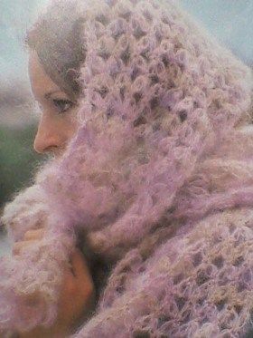 Solomon’s Knot Scarf Crochet Wrap Pattern, Scarf Knots, Mohair Scarf, Vintage Crochet Pattern, Diy Scarf, Crochet Vintage, Scarf Crochet, Scarf Crochet Pattern, Yarn Sizes