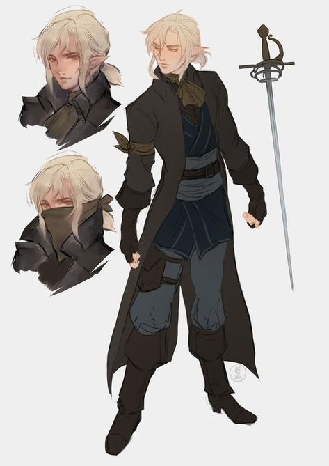 Rogue Character, Dnd Elves, Male Elf, Elf Characters, Character Design Cartoon, Male Character, Dungeons And Dragons Characters, Dnd Art, Vector Character