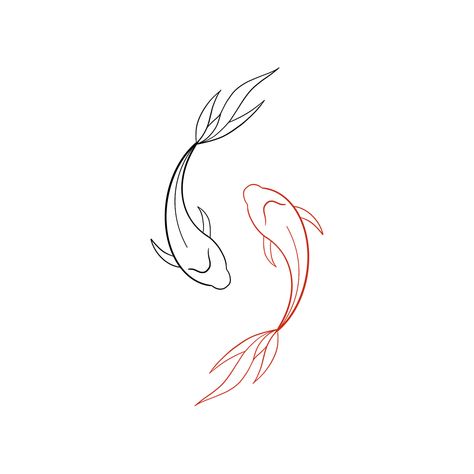 Koi Fish Tattoo Minimal, Minimalist Koi Tattoo, Minimalist Fish Drawing, Pieces Fish Tattoo, Koi And Cherry Blossom Tattoo, Koi Fish Tattoo Placement, Koi Fish Tattoo Drawing, Fine Line Koi Fish Tattoo, Minimalist Fish Tattoo