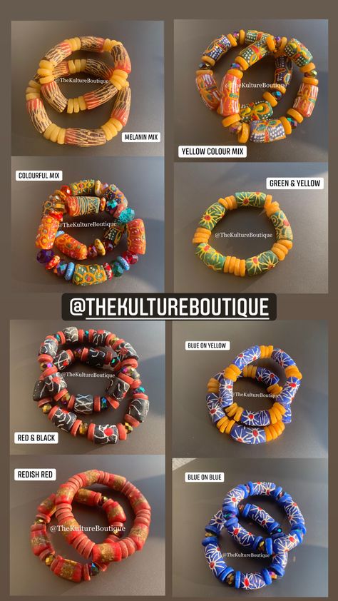 Ghana Culture, African Beaded Bracelets, Waist Beads African, Braided Bracelet Diy, Bridal Fascinator, Beads Bracelet Design, Big Girl Fashion, Chunky Jewelry, Handmade Fashion Jewelry