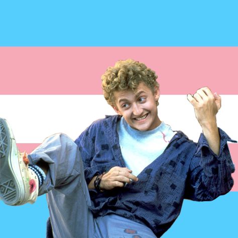 Bill and Ted's Excellent Adventure Bill S Preston Esquire, Bill S Preston, Bill And Ted, Pride Pfp, Pride Icons, Digital Decorations, Alex Winter, Asexual Pride, Pansexual Pride