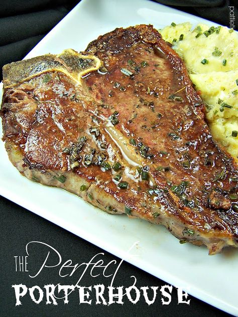 Porterhouse Steak Recipe, Good Steak Recipes, Steakhouse Recipes, Steak Dinner Recipes, Porterhouse Steak, Cooking The Perfect Steak, Grilled Steak Recipes, Soul Food Dinner, Fire Cooking