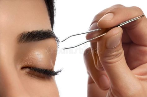 Plucking Eyebrow. Close-up of woman plucking eyebrow using tweezers , #ad, #Close, #Eyebrow, #Plucking, #woman, #tweezers #ad Eyebrow Plucking, Plucking Eyebrows, Tweezers Eyebrows, Tweezers, Eyebrows, Close Up, Nose Ring, Stock Images, Quick Saves