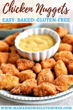 Homemade Chicken Nuggets Baked, Gluten Free Chicken Nuggets, Gluten Free Recipes For Kids, Baked Chicken Nuggets, Homemade Chicken Nuggets, Chicken Nugget Recipes, Gluten Free Kids, Nuggets Recipe, Gluten Free Lunch