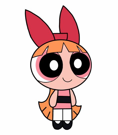 Blossom Powerpuff Painting, Cute Characters Cartoon, 2d Cartoon Character, Powerpuff Blossom, Vector Cartoon Characters, Movie Vector, Powerpuff Girls Movie, Pink Characters, Blossom Powerpuff