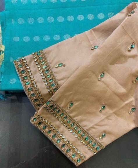 Simple Maggam Work Blouse, Simple Maggam Work, Blouse Designs Aari Work, Stone Work Blouse, Work Blouse Designs, Saree Blouses Online, Cotton Blouse Design, Maggam Work Blouse, Latest Blouse Designs Pattern