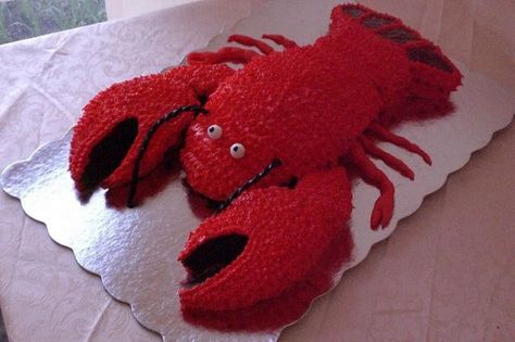 lobster cake ideas - Google Search Crawfish Cake, Lobster Birthday, Lizard Cake, Undersea Party, Lobster Wedding, Lobster Cake, Lobster Fest, Crawfish Boil Party, Madi Gras