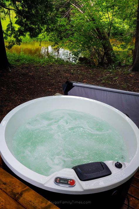 I’m Ground Hot Tub, Inflatable Hot Tub Decorating Ideas, Portable Hot Tub Ideas, Portable Hot Tub Ideas Backyards, Outdoor Bathtub Diy, Lazy Spa Garden Ideas, Small Hot Tub Ideas Backyard, Hot Tub Ideas Backyard Budget, Hot Tubs Ideas Backyard