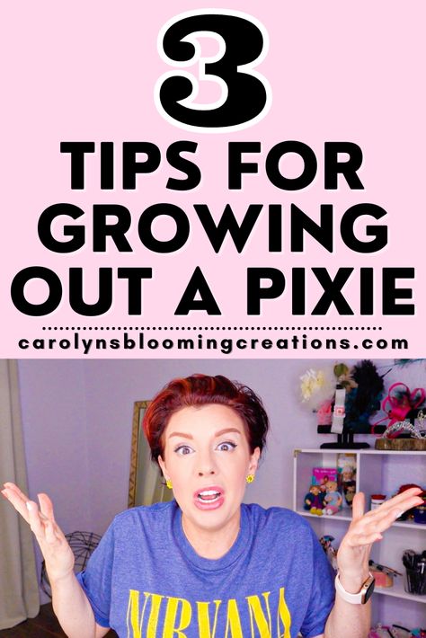 Old Skool Hair Tools: Using a Conair Curling Iron to Style Bed Head + How to Grow Out a Pixie Cut Pin Me! carolynsbloomingcreations.com Growing Pixie Cut, Grow Out A Pixie, Growing Out A Pixie, Conair Curling Iron, Style Bed, Curly Pixie, Hair Trim, Growing Out Short Hair Styles, Latest Short Hairstyles