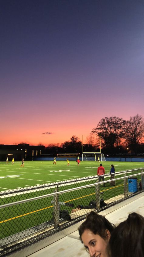 Soccer Field Sunset Wallpaper, Soccer Sunset, Sunset Wallpaper, Night Aesthetic, New Kids, Pretty Places, My Vibe, Soccer Field, Soccer