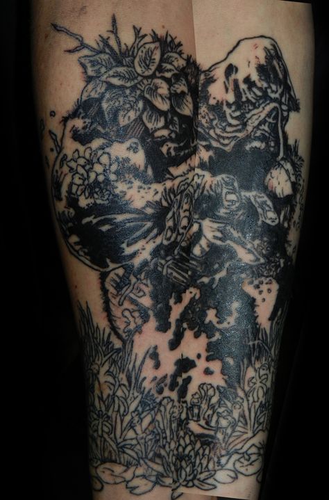 Swamp Thing - In progress Swamp Thing Tattoo, Thing Tattoo, Swamp Thing, Flower Tattoo, Tattoos, Quick Saves, Art