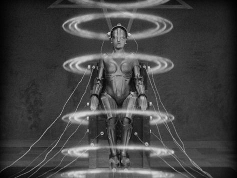 Maria-Robot Transformation Jean Louis Barrault, Metropolis 1927, Fritz Lang, Classic Sci Fi, Sci Fi Films, Fiction Movies, Science Fiction Film, Silent Movie, Lodz