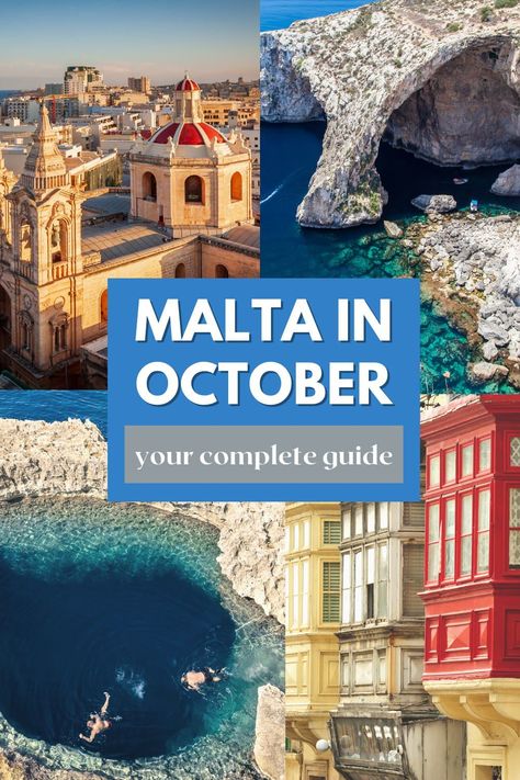 Are you planning a fun trip to Malta in October this year? Find out everything about the beautiful Maltese islands at this time of year – and decide whether it’s a good time for you to visit or not! Spending October in Malta could be the perfect way to start the autumn, with plenty of sunshine, cheaper accommodation and no crowds even on the most popular days! Malta In October, Couple Travel Quotes, Travel Malta, Malta Beaches, Backpack Through Europe, Europe Honeymoon, Maltese Islands, Europe Trip Itinerary, Travel Route