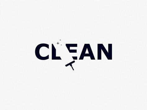 Cleaning Company Logo, Fresh Logo Design, Logo Design Negative Space, Negative Space Logos, Fresh Logo, Wordmark Logo, Text Logo Design, Online Logo Design, Cleaning Company