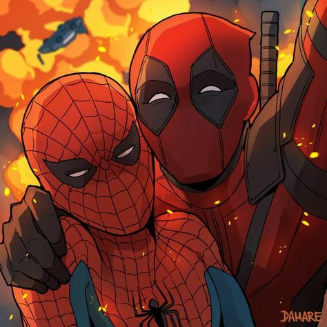 Spider Man X Deadpool, Spiderman And Deadpool, Deadpool Y Spiderman, Deadpool X Spiderman, Deadpool And Spiderman, Deadpool Comic, Spiderman 3, Wade Wilson, Deadpool Wolverine