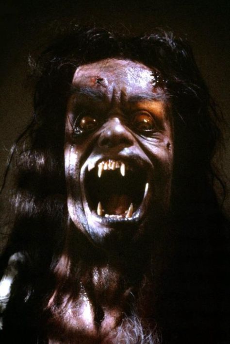 Robert Picardo's Eddie Quist transforms in THE HOWLING (1981). Scary Villains, The Howling 1981, Big Monsters, Scariest Movies, Hammer Horror, Horror Fanatic, Horror Stuff, The Howling, Creepy Horror