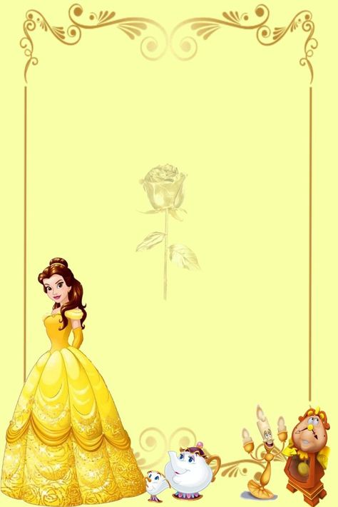 Beauty And The Beast Invitation Template, Beauty And The Beast Birthday Invitation, Belle Invitation Template, Beauty And The Beast Template, Beauty And The Beast Backgrounds, Belle Background, Beauty And The Beast Printables, Beauty And The Beast Invitations, Disney Princess Letter