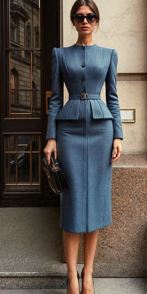 Woman Suit Fashion, Classy Work Outfits, فستان سهرة, Trendy Fall Outfits, Vestidos Vintage, Looks Chic, Office Attire, Fashion Mistakes, New Classic