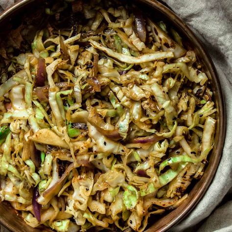 Chinese Stir-Fried Cabbage with Ginger Soy Cabbage Asian Stir Fry, Asian Braised Cabbage, Stir Fried Garlicky Cabbage, Fried Napa Cabbage Recipes, Chinese Cabbage Recipes Easy, Cabbage Side Dish Asian, Sauteed Asian Cabbage, Easy Asian Cabbage Recipes, Asian Cabbage Recipes Stir Fry