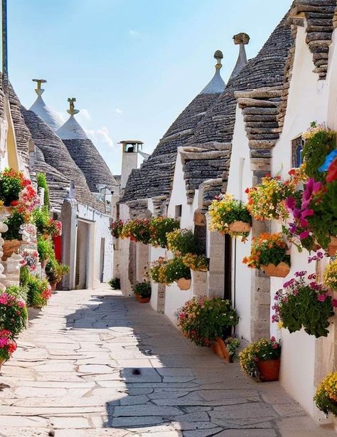 Alberobello Italy, Towns In Italy, Italy Destinations, Best Of Italy, Italian Village, Italian Colors, Italy Aesthetic, Visit Europe, Europe Summer