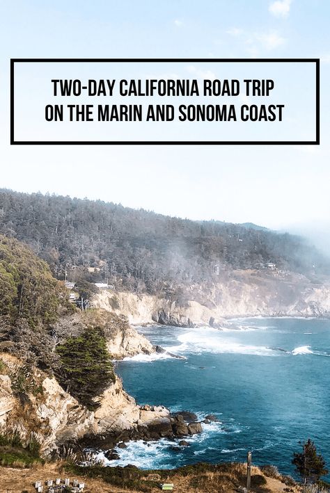 A two-day itinerary for a romantic California road trip through West Marin and along the rugged Sonoma Coast including best spots to eat, sleep and explore. #Timbercoveresort #sonomacoast #romantichotels #roomswithaview #california Adventurous Travel, Sonoma Coast, Travel North America, California Road Trip, Full Time Travel, Usa Road Trip, Road Trip Adventure, California Travel Road Trips, Best Travel Destinations