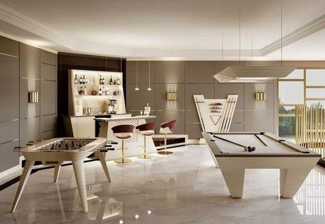 Contemporary Home Bar Designs, Luxury Game Room, Private Mansion, Dream House Mansions, Contemporary Decor Living Room, Home Bar Designs, Contemporary Furniture Design, Game Room Design, Design Del Prodotto