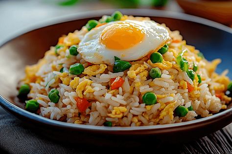 Easy Egg Fried Rice: A quick and delicious meal made with simple ingredients. This 10-20 minute recipe uses leftover rice, eggs, soy sauce, and your choice of vegetables or protein, making it a budget-friendly and customizable dinner option that tastes better than takeout. Easy Fried Rice With Egg, Easy Egg Fried Rice, Rice With Egg, Rice Types, Easy Fried Rice, Fried Rice With Egg, Egg Fried Rice, Better Than Takeout, 20 Minute Recipes