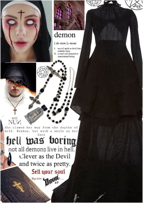 the nun xox Outfit | ShopLook The Nun Costume, Nun Outfit, Nun Costume, The Nun, Last Minute Costumes, Outfit Halloween, Supernatural Beings, Inspired Aesthetic, Diy Fashion Clothing