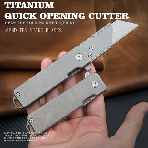 Titanium Folding Knife Multi functional Emergency Medical EDC High Hardness Portable Outdoor Rescue Tool Knife|Knives| - AliExpress Everyday Carry Bag, Tool Knives, Modern Factory, Rescue Tools, Tactical Pen, Cigars And Whiskey, Folding Pocket Knife, Edc Knife, Tool Knife