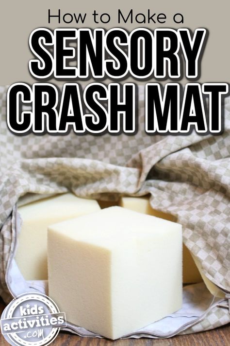 How to Make a Crash Mat for Sensory Play | Kids Activities Blog Diy Crash Pad, Crash Mat, Diy Sensory, Sensory Play, Kids Activities, Learning Activities, Diy For Kids, Activities For Kids