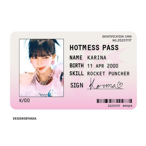 HOTMESS PASS 🪪 Free template out on my drive (link in story too) https://t.co/ErcJVYI0xm #aespa #kpopdesign #hotmess #kpop Hot Mess, Drive, Signs, Instagram