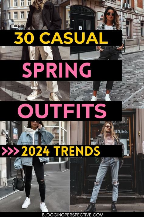 Casual Spring Outfits 2024: Style Tips and Trends to Watch Errands Outfit Spring, Dinner Outfit Spring, Early Spring Outfits Casual, Spring Weekend Outfit, Casual Spring Outfits, Casual Brunch Outfit, Brunch Outfit Spring, Lunch Outfit, Casual Date Night Outfit