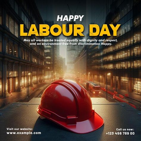 Psd may 1st international labor day with... | Premium Psd #Freepik #psd Happy Labour Day, May 1st, Banner Template Design, Happy Labor Day, Labor Day, Labour, May 1, Banner Design, Design Template