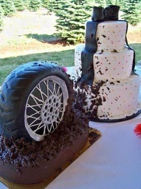 Unique Wedding Cake Alternatives - awesome!! http://integratire.com/ https://www.facebook.com/integratireandautocentres https://twitter.com/integratire https://www.youtube.com/channel/UCITPbyTpbyNCDeEmFbYFU6Q Biker Wedding, Wedding Cake Alternatives, Themed Wedding Cakes, Unique Wedding Cakes, Grooms Cake, Wedding Cake Designs, Wedding Humor, Facial Expressions, Creative Cakes