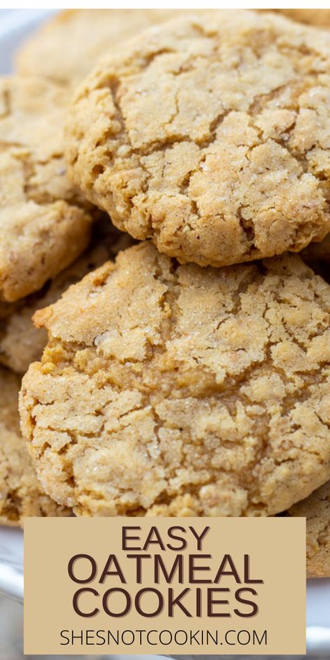 Old Fashion Oats Cookies, Soft Chewy Oatmeal Cookies Recipes, Oatmeal Cookies Using Quick Oats, Quick Oats Cookies Easy, Recipe For Cookies Easy, Oatmeal Cookies Recipes With Quick Oats, Cooking With Oatmeal, Quick And Easy Oatmeal Cookies, Oatmeal Cookies With Old Fashioned Oats