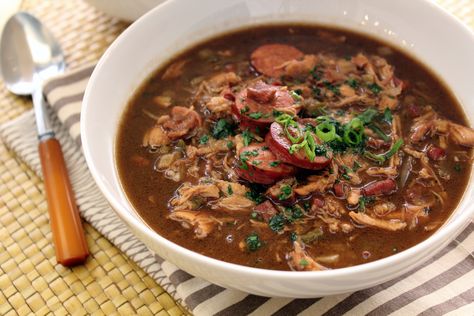 Gumbo Ya-Ya Turkey Gumbo, Emeril Recipes, Chicken Sausage Gumbo, Cajun Gumbo, Paul Prudhomme, Sausage Gumbo, Seafood Gumbo, Gumbo Recipe, Cajun Cooking