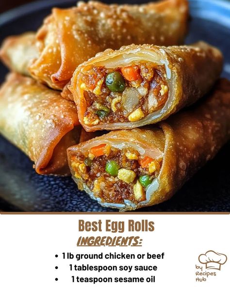 Best Egg Rolls Egg Roll Filling Recipes, Best Egg Rolls, Egg Roll Ingredients, Baked Meatloaf, Egg Roll Filling, Mexican Casserole Recipe, Chicken Parmesan Pasta, Chicken Pasta Bake, Egg Roll Recipes