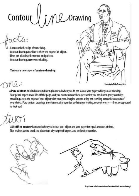 Contour Line Drawing Worksheets Drawing Worksheet, Intro To Art, Contour Line Drawing, Blind Contour Drawing, Art Handouts, 7th Grade Art, High School Art Lessons, High School Art Projects, Teaching Drawing