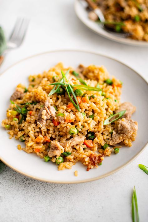 Fried Rice With Pork, Marinated Pork Tenderloin, Pork Fried Rice Recipe, Pork Fried Rice, Marinated Pork, Fried Rice Recipe, Hoisin Sauce, Pork Tenderloin, Rice Recipe