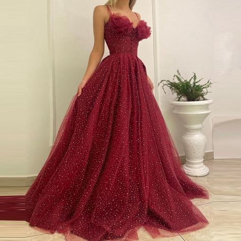 Flower Graduation Party, Dresses Plus Size Special Occasions, Prom Dresses Maroon, Dubai Party, Flower Graduation, Birthday Wear, Layered Tulle Dress, Party Dress Plus Size, Boho Prom Dress