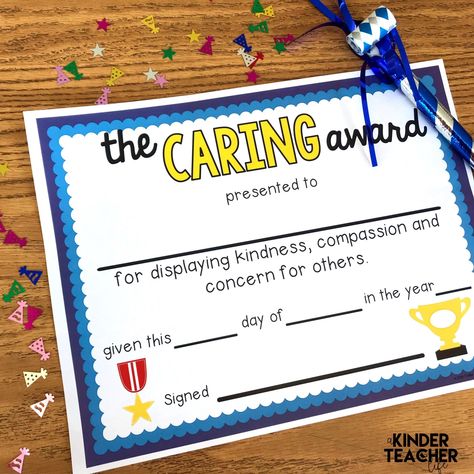 These are great awards to give students monthly or at the end of the year to celebrate their good character! Students will appreciate you acknowledging their positive character traits! Funny Teacher Awards, Positive Character Traits, Assignment Sheet, Kindergarten Special Education, Teacher Awards, Award Ideas, Art Activities For Toddlers, Challenging Behaviors, Student Achievement