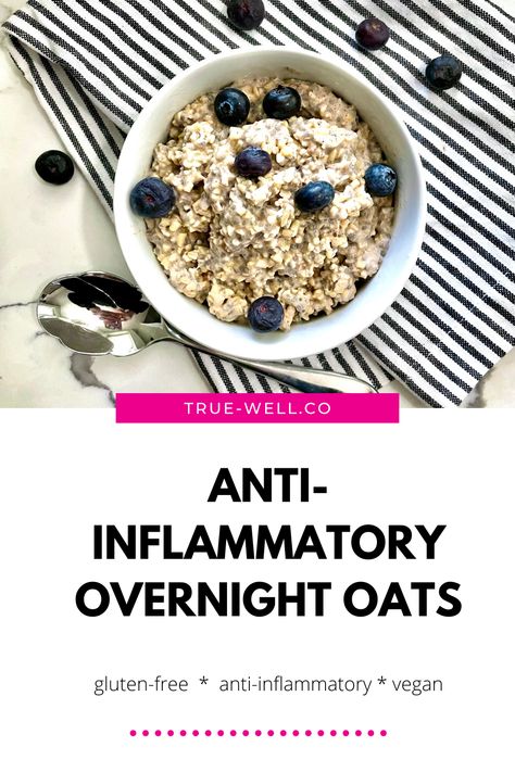 Anti Inflammation Oatmeal, Anti Inflammation Overnight Oats, Aip Overnight Oats, Low Inflammatory Breakfast, High Protein Anti Inflammation Breakfast, Anti Inflammation Breakfast Recipes, Anti I Flammatory Breakfast, Hormone Balancing Overnight Oats, Anti Inflammation Breakfast