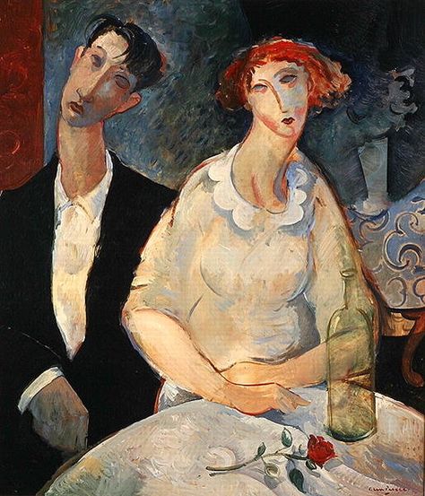 At the Restaurant, Glen Preece. Australian born in 1957. Modigliani Portraits, Modigliani Art, Modigliani Paintings, Australian Painters, At The Restaurant, Amedeo Modigliani, Italian Painters, Figurative Artists, Paul Gauguin