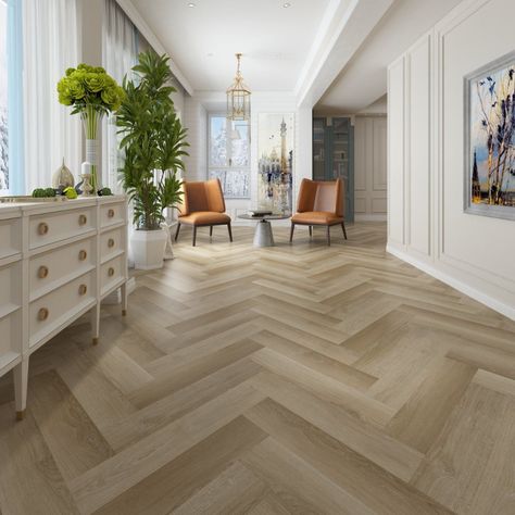 Dolce Luna Herringbone - Products - GAIAFLOOR Spc Flooring Living Room, Living Room Vinyl Flooring, Spc Flooring, Kitchen Cabinets And Countertops, Luxury Flooring, Lvt Flooring, Condo Design, Luxury Living Room Design, Grey Fox