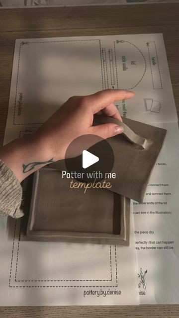 173K views · 5.2K likes | pottery | handbuild | mindfulness on Instagram: "Potter with me 🧈 - butter dish   Template time, you can find it via the link in my bio (only until 19.04.2024) Have fun recreating it 💃🏽🫶🏼  Since the butter dish I made was so popular, I thought I’d create a template for one. Of course, you can also simply replace the handle with a sphere, as I did with my last butter dish.🙌🏼  #pottery #handbuild #handcrafted #clay #ceramics #butterdish #template #free" Pottery Templates Free Printable, Butter Dish Template, Butter Dish Pottery, Hand Pottery, Pottery Butter Dishes, Pottery Butter Dish, European Dishes, Ceramic Butter Dish, Templates Printable Free