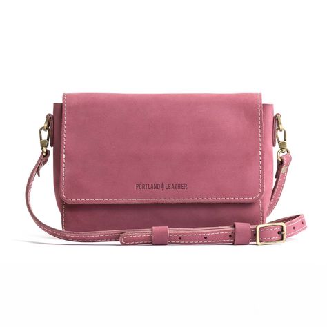 Foxglove*Medium | Leather Crossbody Bag with Magnetic Messenger Bag Closure