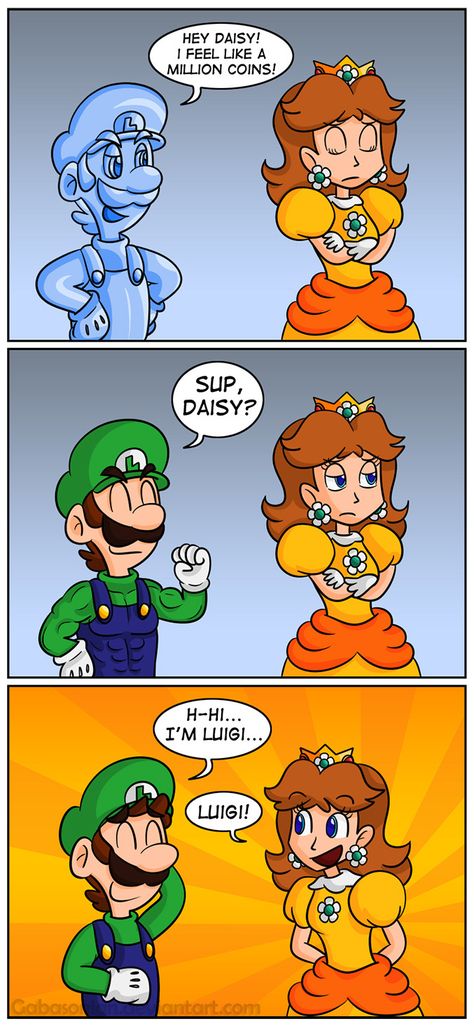 Daisy Luigi, Luigi And Daisy, Mario Comics, Mario Funny, Nintendo Mario Bros, Smash Bros Funny, Mario Memes, Mario Fan Art, Super Mario And Luigi