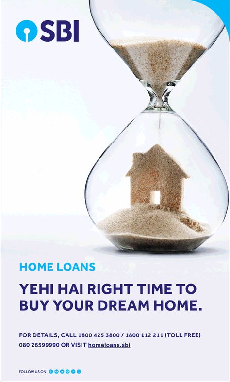 SBI Home Loans Yehi Hai Right Time Ad - Advert Gallery Home Loan Social Media Post, Bank Loan Poster, Home Insurance Ads Creative, Loan Flyer Design, Home Loan Creative Ads, Home Insurance Ads, Bank Creative Ads, Finance Creative Ads, Loan Creative Ads